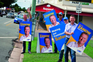 Sea of blue shirts take over town