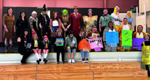 Book characters on a school parade