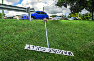 Signs of vandalism in Rosewood