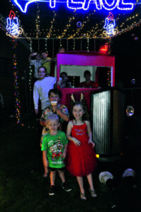 Flicking the switch on the Christmas lights displays