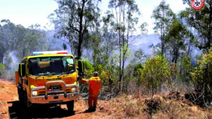 Heavy fuel loads building bushfire hazard