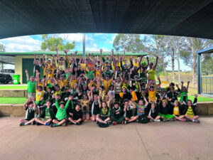 Haigslea school cheer on the Matildas