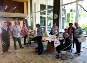 Visitors engage in local history