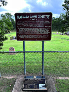 A new plaque has been installed at the Haigslea Cemetery