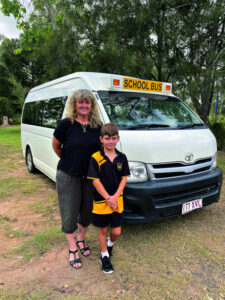 Protest over cancellation of a country bus run