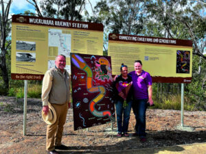 New Indigenous information board at trailhead