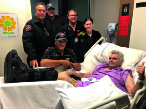 Thumbs up from Dave to first responders