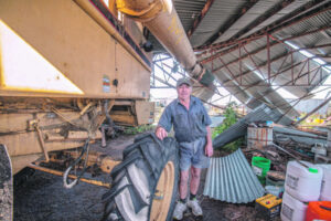 Saved by a header as storm savages shed