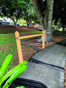 Call to report damaged park structures