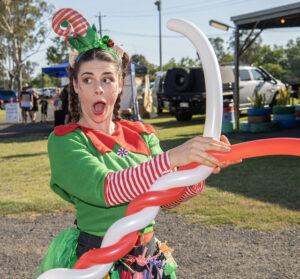 Santa queue… and hams