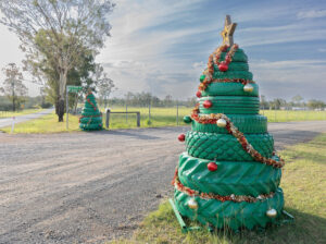 Tyre trees delight passersby